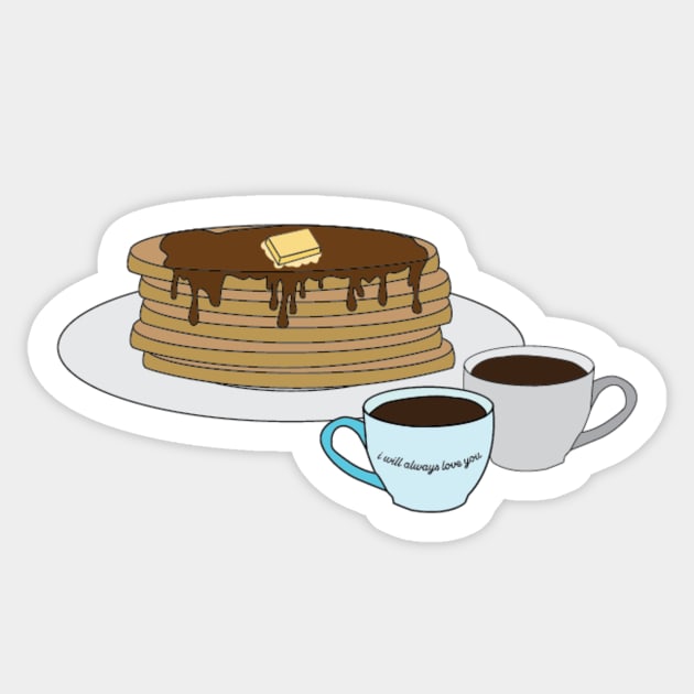 pancakes for two Sticker by marissasiegel